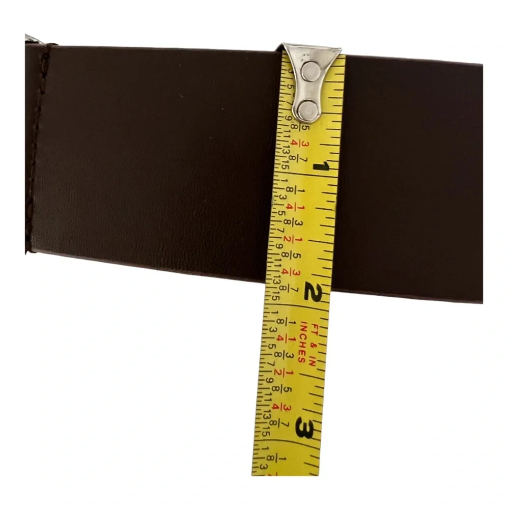 New Lodis hip belt brown silver triple buckle M 34 - 38 waist